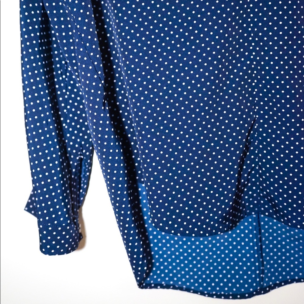 Abercrombie & Fitch Blue Polka Dot Blouse NEW